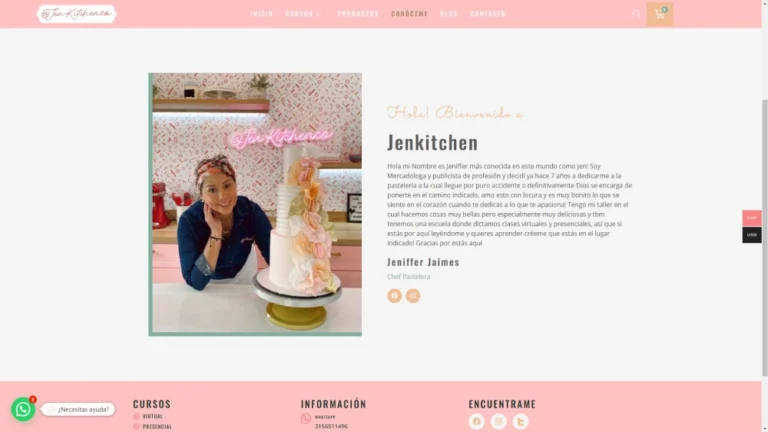 Jennifer Jaimes - chef pastelera en Jenkitchen