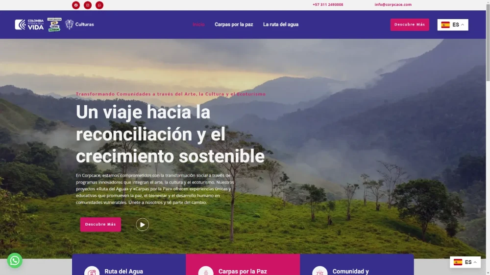 Página de CORPCACE Cúcuta