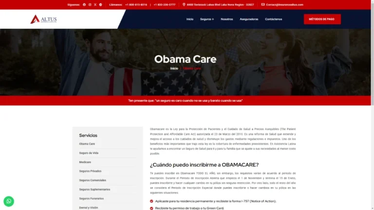 Seguro Obama Care en ALTUS